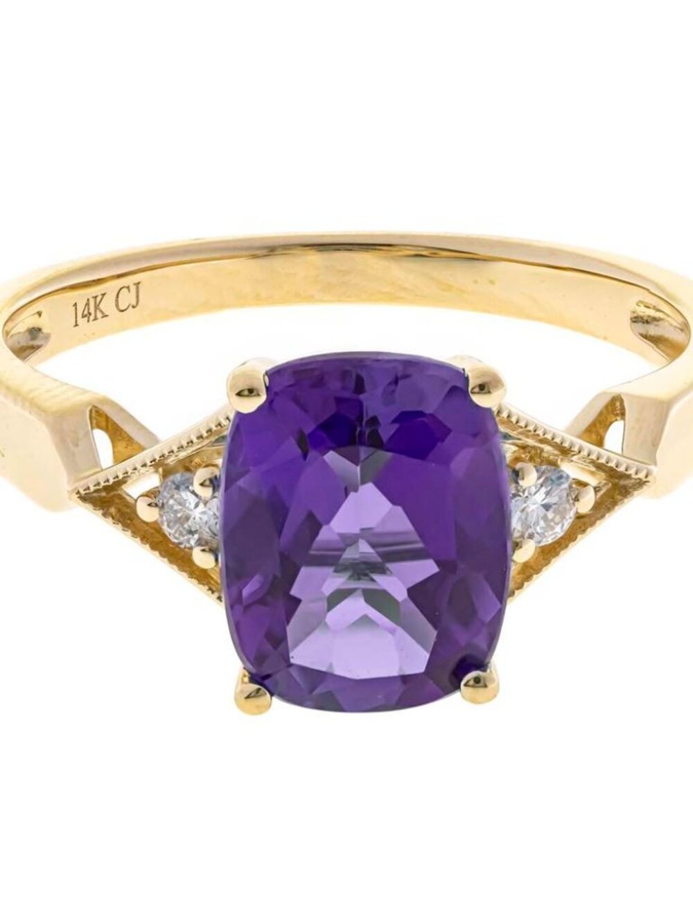 Amethyst diamond ring Size 7